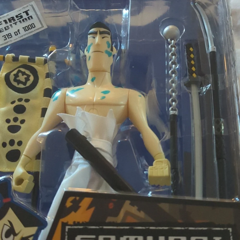 Samurai Jack Action Figure with Accessories. Sale FIRST EDITION 319 OF 1000 NEW